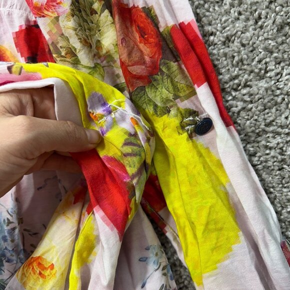 John Mark Womens Medium Floral Button-Up Shirt With Plaid Accents - Picture 5 of 12